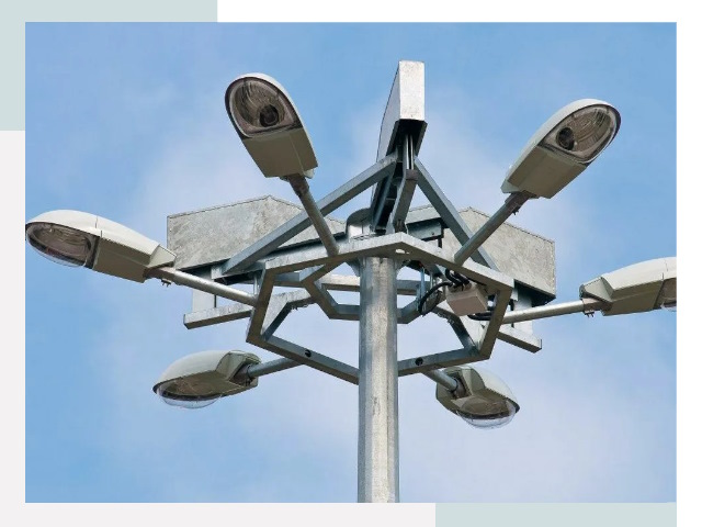 Монтаж осветительных мачт в Тутаеве