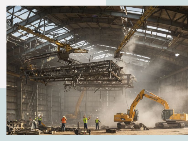 Демонтаж ангаров в Тутаеве от 629 руб. за м²